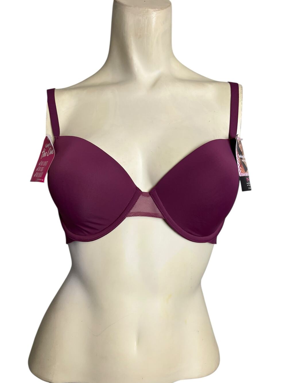 Maidenform T-Shirt Bra 34C Purple Comfy Padded